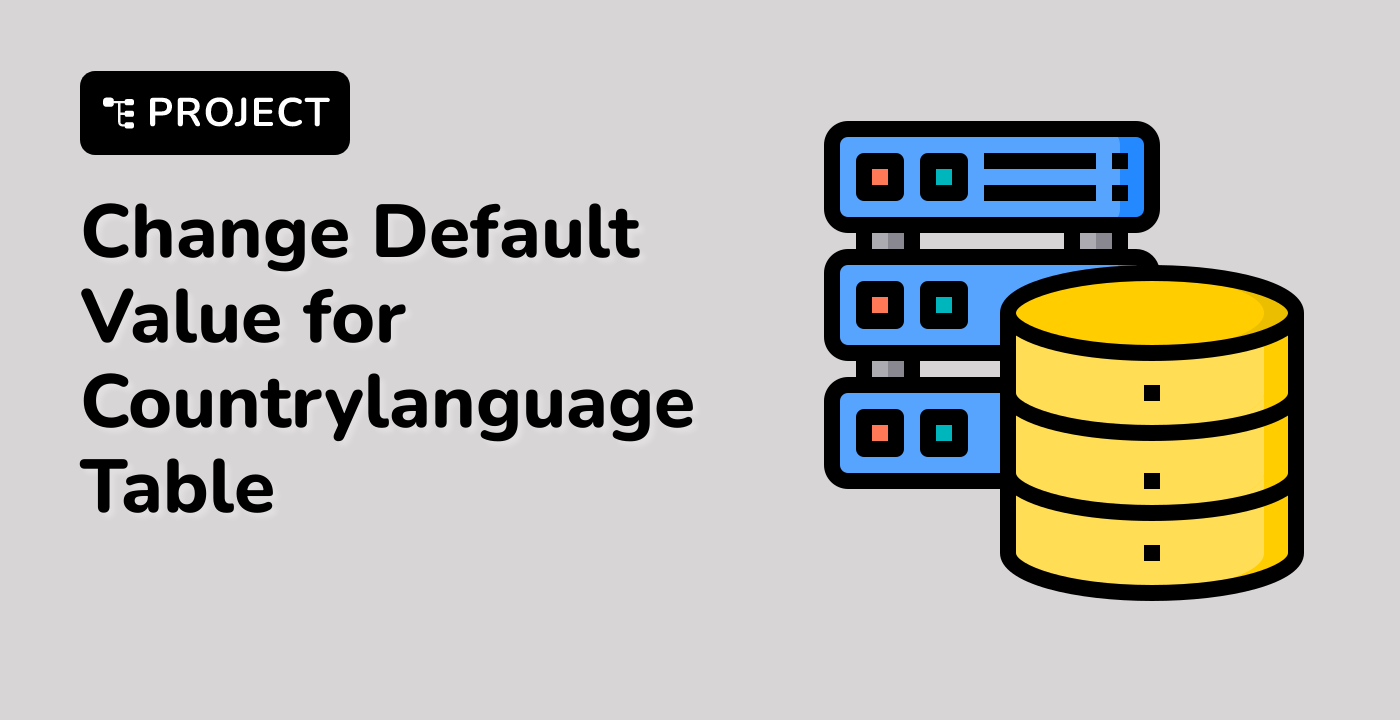 Change Default Value for Countrylanguage Table