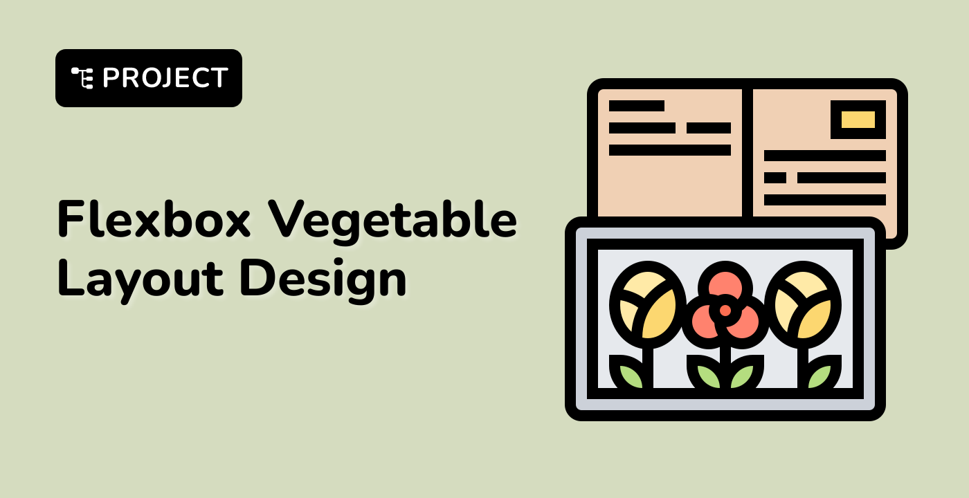 Flexbox Vegetable Layout Design