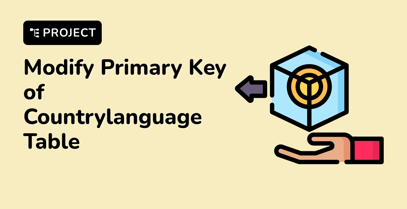 Modify Primary Key of Countrylanguage Table