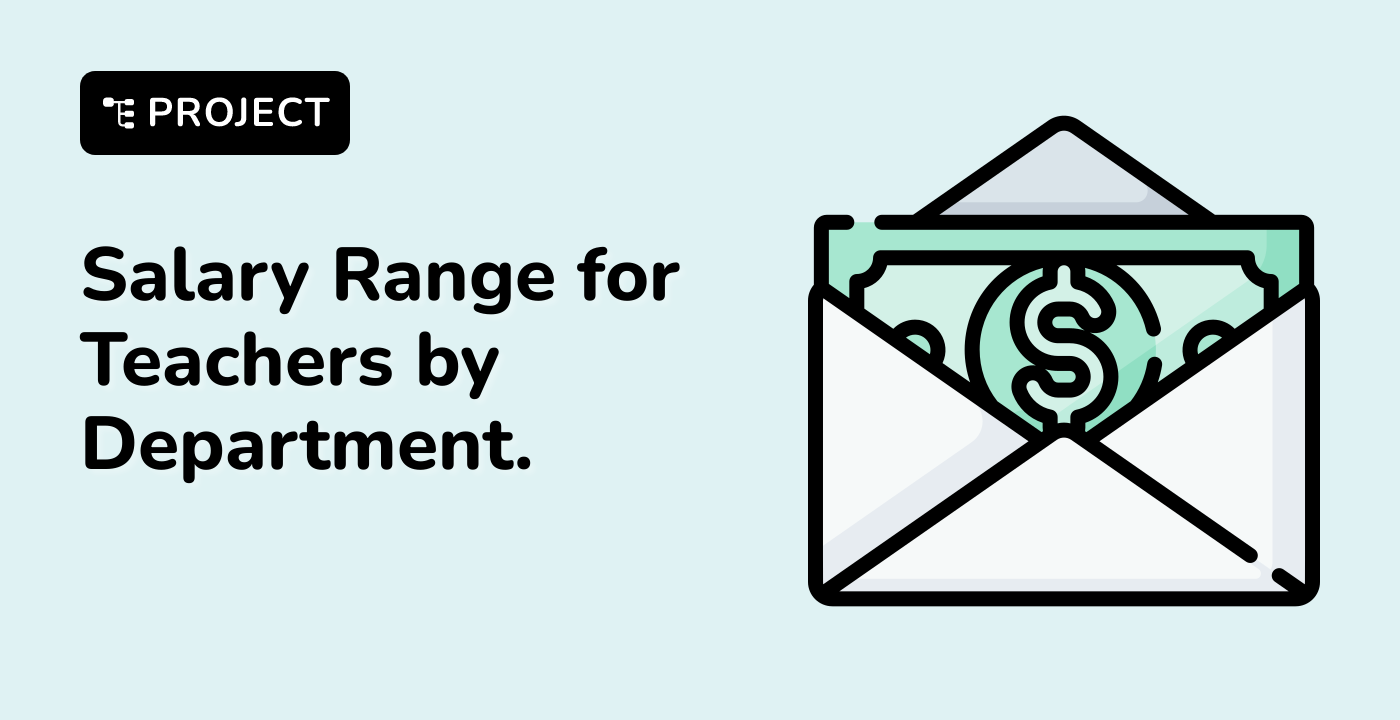 Salary Range for Teachers by Department.